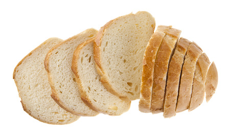 sliced bread isolated on white background