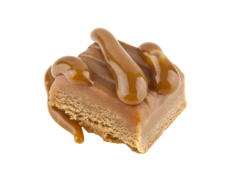 caramel isolated on white backgroundの写真素材