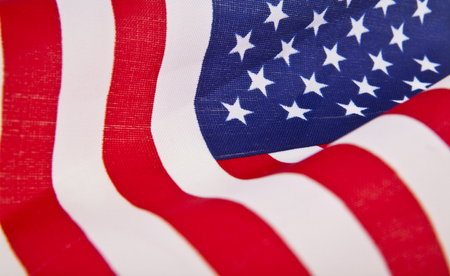 US flag as backgroundの写真素材