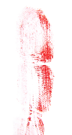 red prints isolated on white backgroundの写真素材