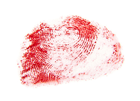 red prints isolated on white backgroundの写真素材