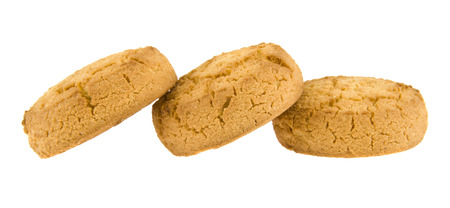 homemade cookies isolated on white background close upの写真素材