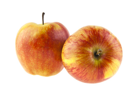 red apples isolated on white backgroundの写真素材