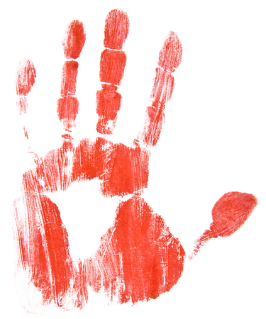 red prints isolated on white backgroundの写真素材