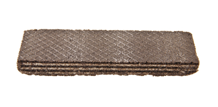 chocolate wafers isolated on white backgroundの写真素材