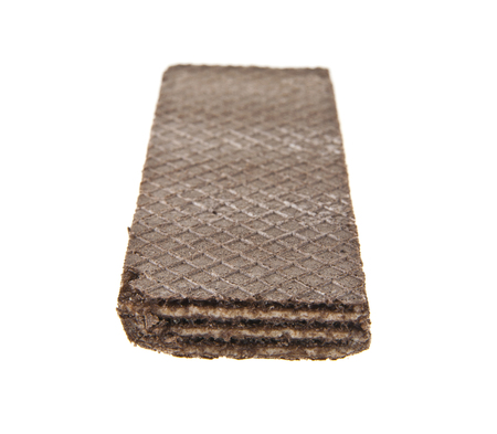 chocolate wafers isolated on white backgroundの写真素材