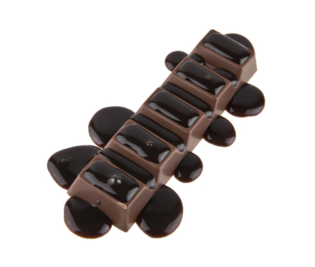 chocolate isolated on white backgroundの写真素材