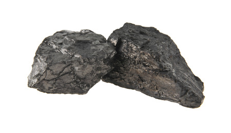 coal isolated on white backgroundの写真素材