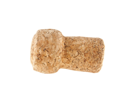 cork isolated on white background closeupの写真素材