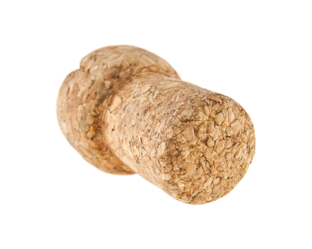 cork isolated on white background closeupの写真素材