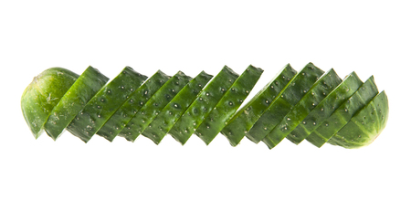 cucumber isolated on white backgroundの写真素材