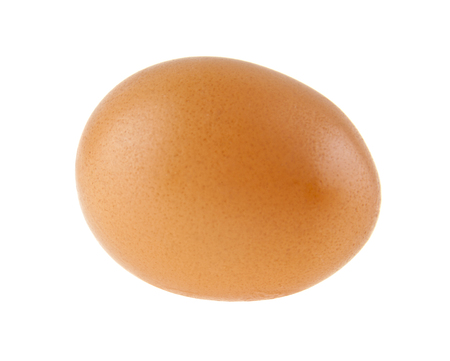 chicken eggs isolated on white backgroundの写真素材