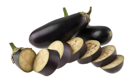 eggplant isolated on white backgroundの写真素材