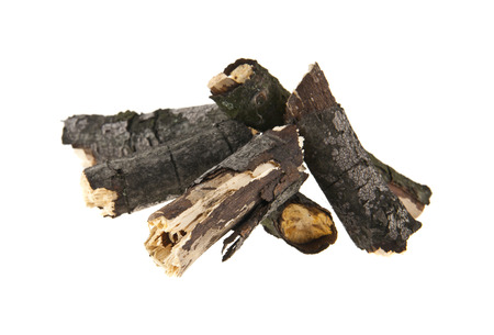 firewood isolated on white backgroundの写真素材