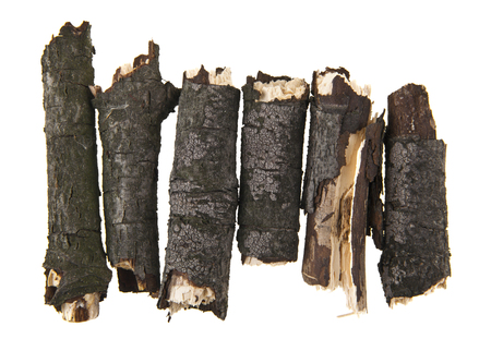 firewood isolated on white backgroundの写真素材