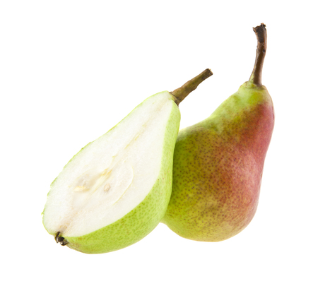 pears isolated on white backgroundの写真素材