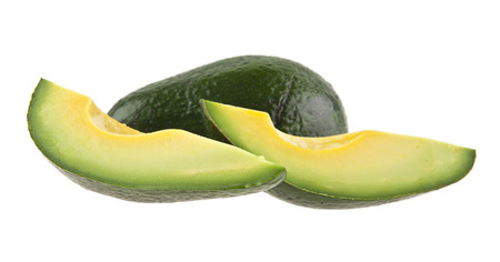 avocado isolated on a white background closeupの写真素材