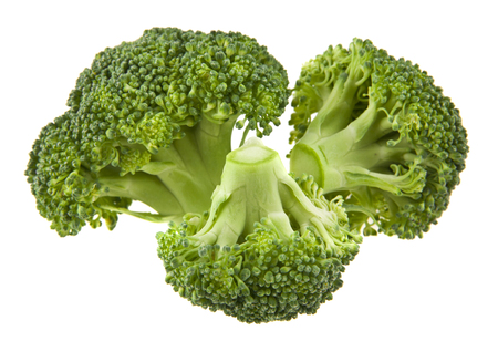 broccoli isolated on white backgroundの写真素材