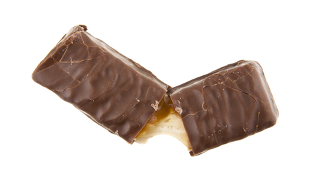 chocolate candy isolated on white backgroundの写真素材