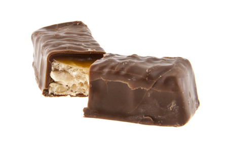 chocolate candy isolated on white backgroundの写真素材