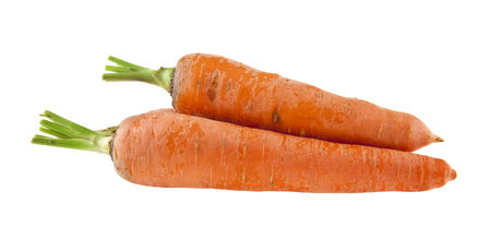 carrot isolated on white background closeupの写真素材