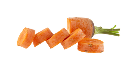 carrots isolated on white backgroundの写真素材
