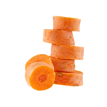 carrot isolated on white background closeupの写真素材