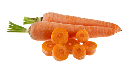 carrots isolated on white backgroundの写真素材
