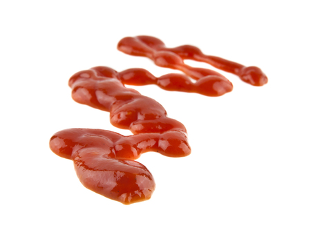 ketchup isolated on white backgroundの写真素材