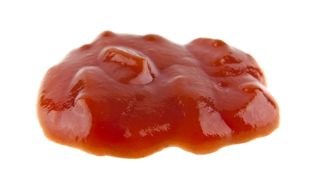 ketchup isolated on white backgroundの写真素材