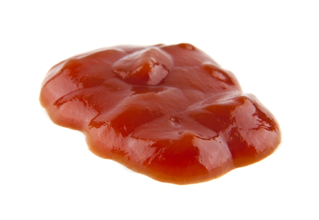 ketchup isolated on white backgroundの写真素材