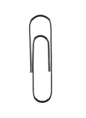 paperclips isolated on white backgroundの写真素材
