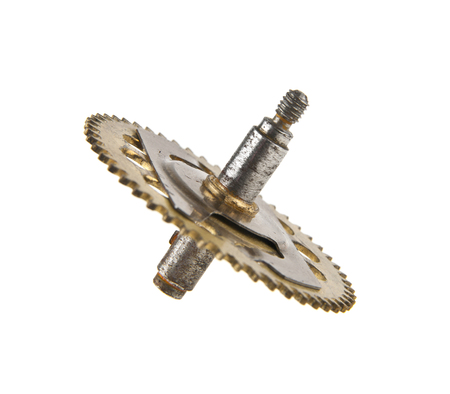 gear for a clock isolated on a white backgroundの写真素材