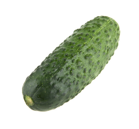 green cucumber isolated on white backgroundの写真素材