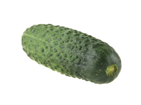 green cucumber isolated on white backgroundの写真素材