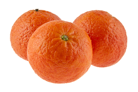 tangerines isolated on white backgroundの写真素材