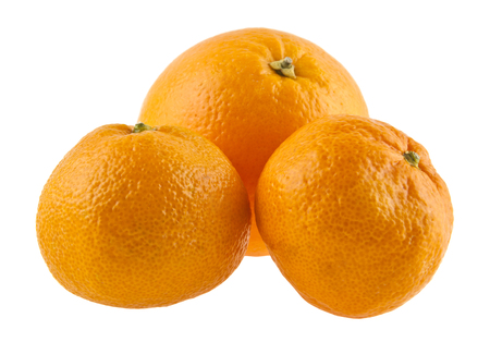 oranges isolated on white backgroundの写真素材