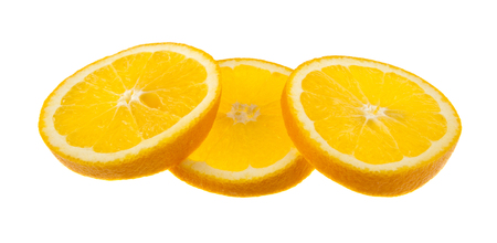 oranges isolated on white backgroundの写真素材