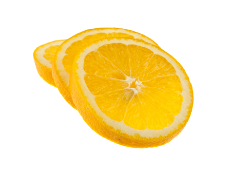oranges isolated on white backgroundの写真素材