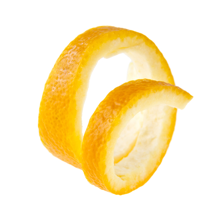 orange peel isolated on a white backgroundの写真素材
