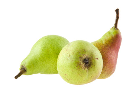 pears isolated on white backgroundの写真素材