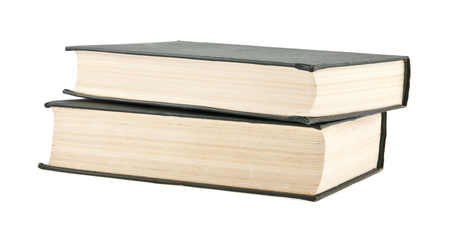 books isolated on white background closeupの写真素材