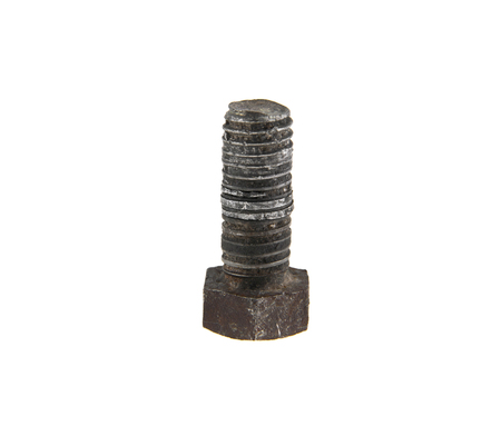 old bolt isolated on white backgroundの写真素材