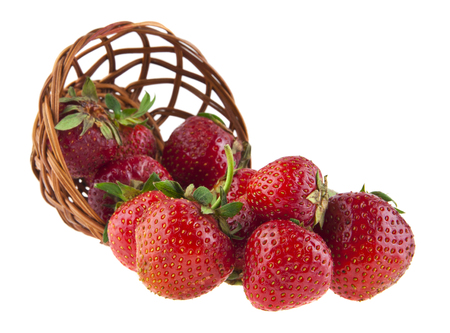 strawberry isolated on white backgroundの写真素材