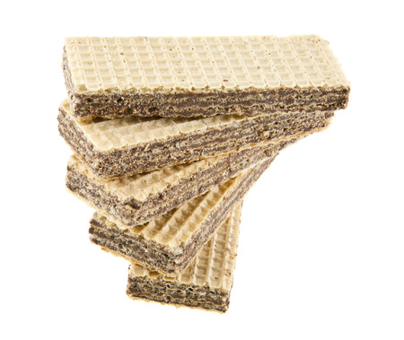 waffles isolated on white backgroundの写真素材