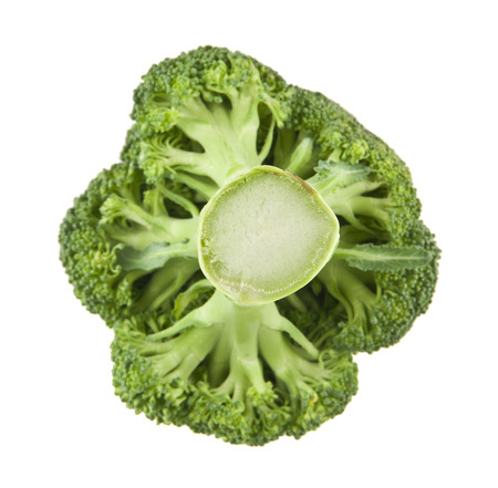 broccoli isolated on white backgroundの写真素材
