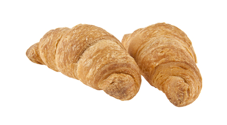 croissants isolated on white backgroundの写真素材