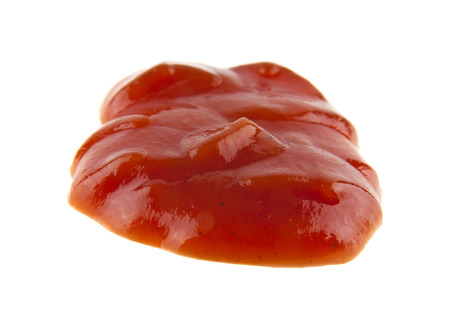 ketchup isolated on white backgroundの写真素材