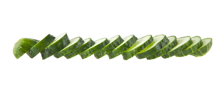 cucumber isolated on white backgroundの写真素材