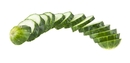 cucumber isolated on white backgroundの写真素材